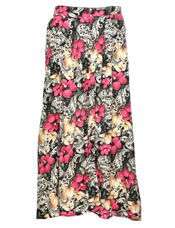 Floral Full Skirt - S